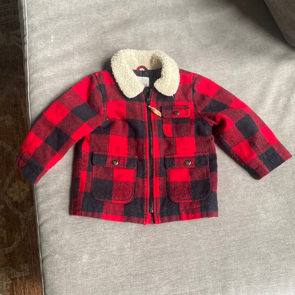 Cat & Jack Buffalo Check Sherpa Jacket 2T